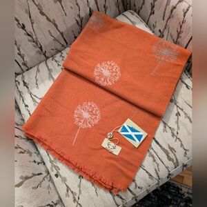 NWT Scarf Pashmina Orange by Heritage Stag